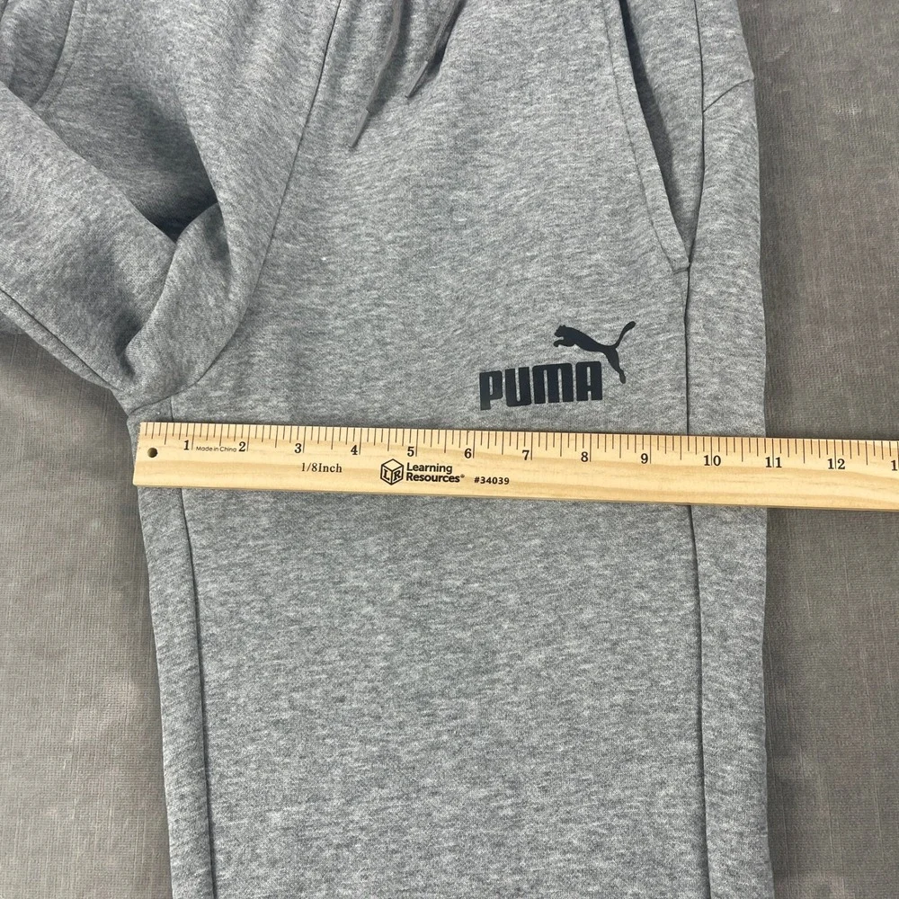 Puma Kids Small Gray Sweatpants Athletic Fleece Joggers Pockets